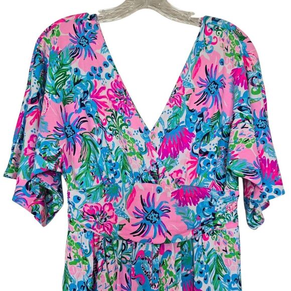 Lilly Pulitzer Parigi Skort Romper In Mandevilla Baby Paradise Size Small - Picture 4 of 8